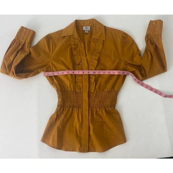 Worthington BOHO Button Up Shirt Tunic Grunge Twee Small - Picture 3 of 8